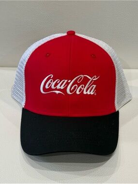Coca-Cola Snapback Trucker Hat Cap Red White Black Mesh Back New